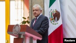El presidente Andrés Manuel López Obrador durante su mensaje a la nación.