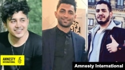  این سه جوان معترض توسط جمهوری اسلامی به اعدام محکوم شده‌اند. 