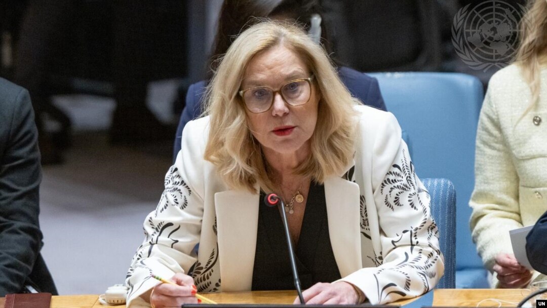Sigrid Kaag, BMTning Yaqin Sharqda tinchlikka erishish bo'yicha maxsus koordinatori, BMT, Nyu-York, AQSh, 25-fevral, 2025 