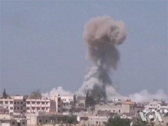 Related video of government violence in Aleppo and Hama
