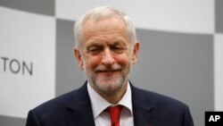 FILE - Britain's Labour Party leader Jeremy Corbyn in London.