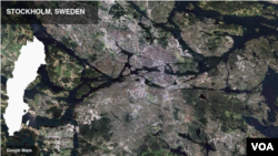 Map of Stockholm, Sweden. Suspected spy Sergej Skvortsov, a citizen of both Sweden and Russia, was arrested in November last year on the outskirts of Stockholm, together with a second individual who was released shortly after. 