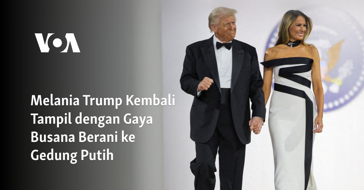 Melania Trump Kembali Tampil dengan Gaya Busana Berani ke Gedung Putih