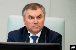 FILE - Russian State Duma Speaker Vyacheslav Volodin.