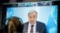 El secretario general de Naciones Unidas, Antonio Guterres, participa en una videoconferencia en Berlín.