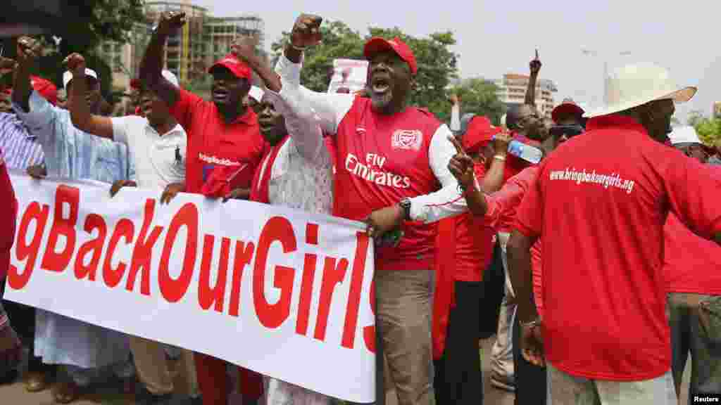 Zanga-zangar neman a je a kubuto da dalibai mata na Chibok da 'yan Boko Haram suka sace a Abuja, Yuni 3, 2014.