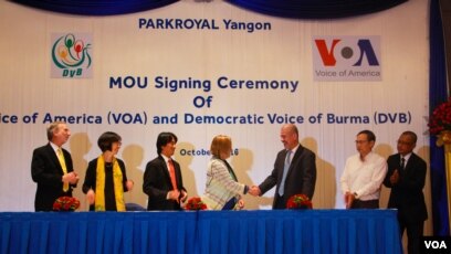 Voa Director Signs Affiliation Agreement With Popular Tv Channel In Myanmar