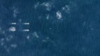 Hình ảnh vệ tinh chụp ngày 26 tháng 3, 2018 cho thấy tàu Trung Quốc ở phía nam Đảo Hải Nam. (Planet Labs/Handout via REUTERS )
