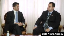 Premijer Srbije Ivica Dačić i Vuk Jeremić koji od septembra predsedava Generalnom skupštinom UN su se susreli u Beogradu