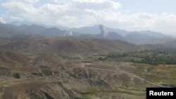 지난 7월 아프가니스탄 낭가하르주 반군 지역에서 미군의 공습으로 연기가 솟아오르고 있다. (자료사진)