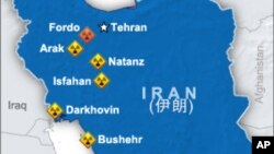 位於伊朗境內多處核設施的地點(資料圖片)