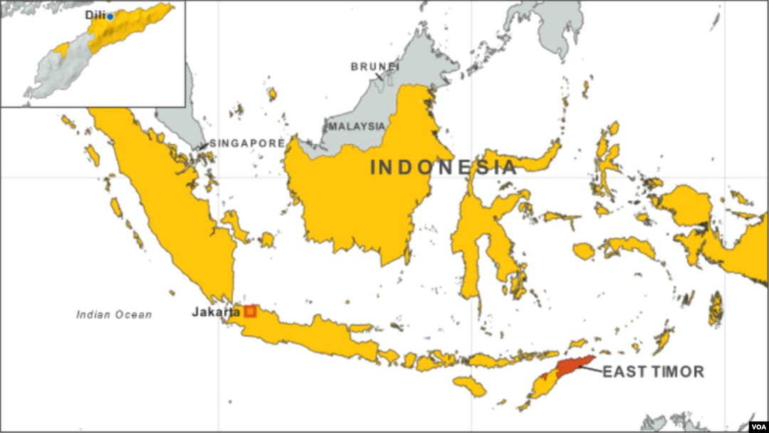 Map of East Timor