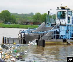 Two skimmer boats operated by the District of Columbia Water and Sewer Authority remove 400 tons of trash each year from the Potomac and Anacostia rivers in Washington