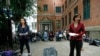 Reporters gather outside the Court of Final Appeal in Hong Kong, March 25, 2013. 