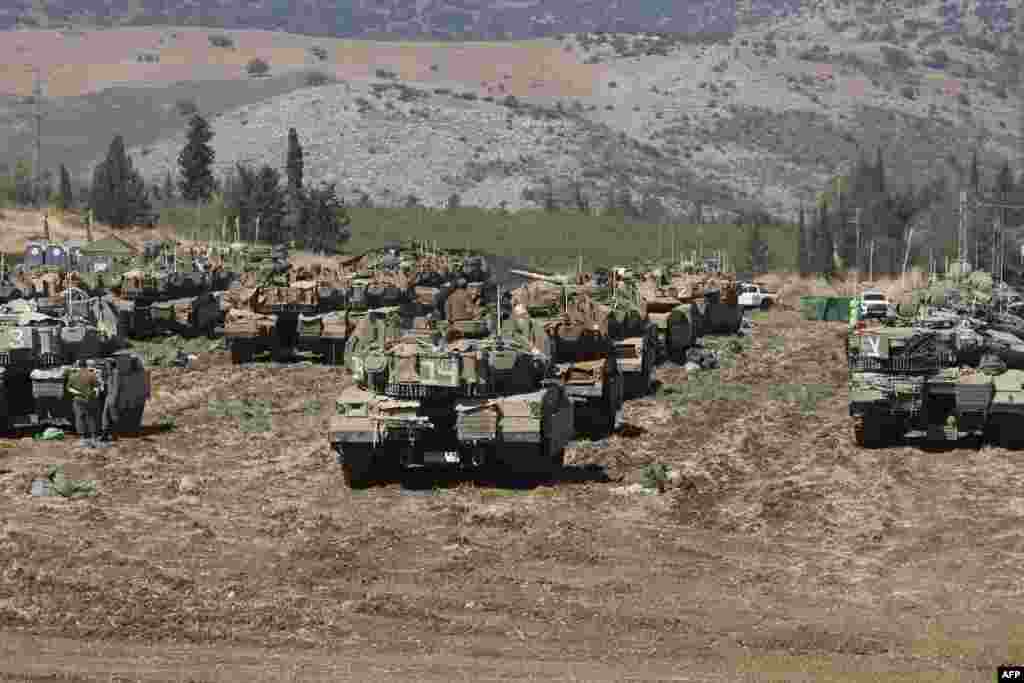 Israeli troops deploy in an area in the Upper Galilee region in northern Israel. Israel rejected a push by allies for a 21-day cease-fire in Lebanon.