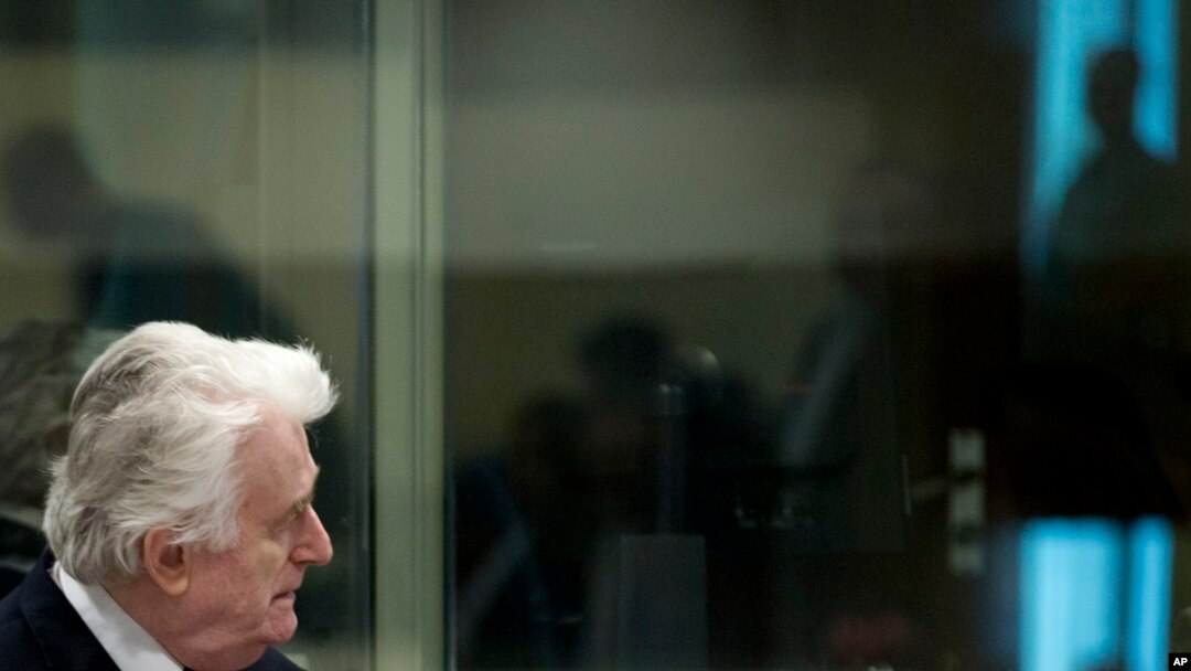 Bivši predsednik Republike Srpske Radovan Karadžić u sudnici Mehanizma za međunarodne krivične sudove čeka izricanje presude, u Hagu, 20. marta 2019.