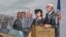 Bị can Dzhokhar Tsarnaev và các luật sư bào chữa William Fick, Judy Clarke, và David Bruck, nghe phán quyết của bồi thẩm đoàn, ngày 8/4/2015.