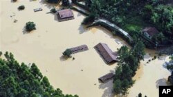 A flooded area in Nova Friburgo, Brazil, 17 Jan 2011