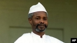 File photo taken on 21 Oct 1989 shows then-Chadian President Hissene Habre on an official visit in Paris.