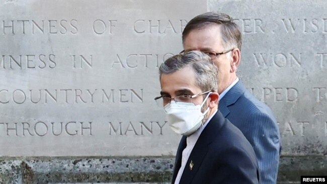 ورود علی باقری کنی معاون وزیر امور خارجه ایران به ساختمان وزارت خارجه بریتانیا در لندن