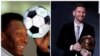 Foto-montagem Pelé e Messi