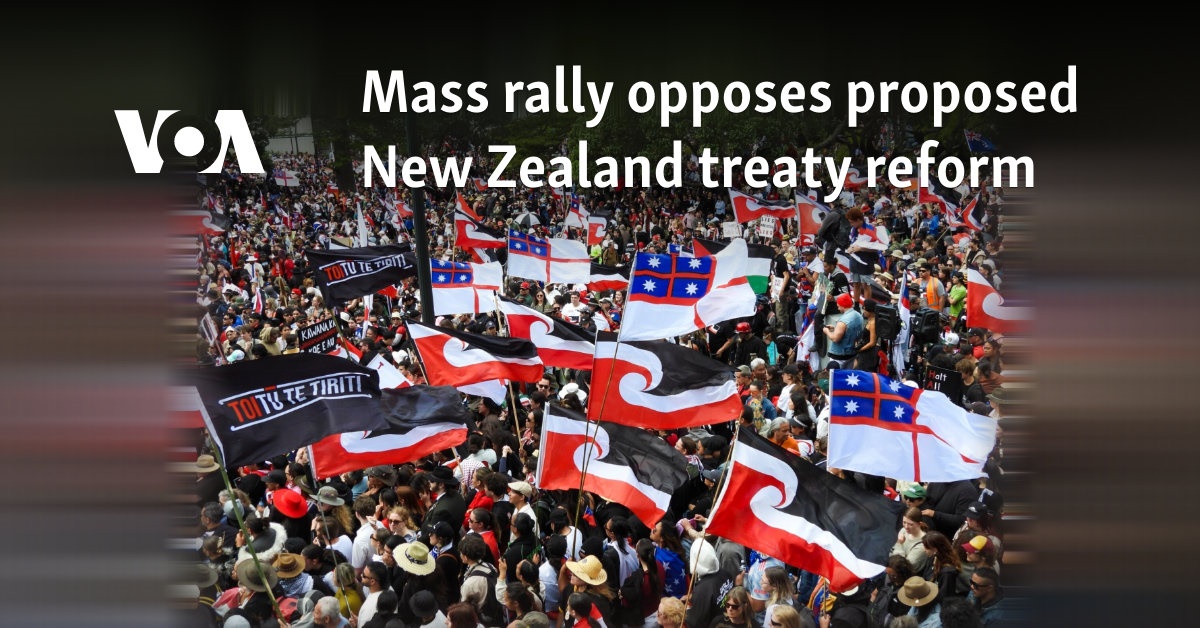 Mass rally opposes proposed New Zealand treaty reform