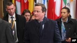 British Prime Minister David Cameron during the EU Budget summit.