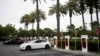 FILE - Tesla electric vehicles are charged at a charging station in Anaheim, Calif., June 9, 2023. 