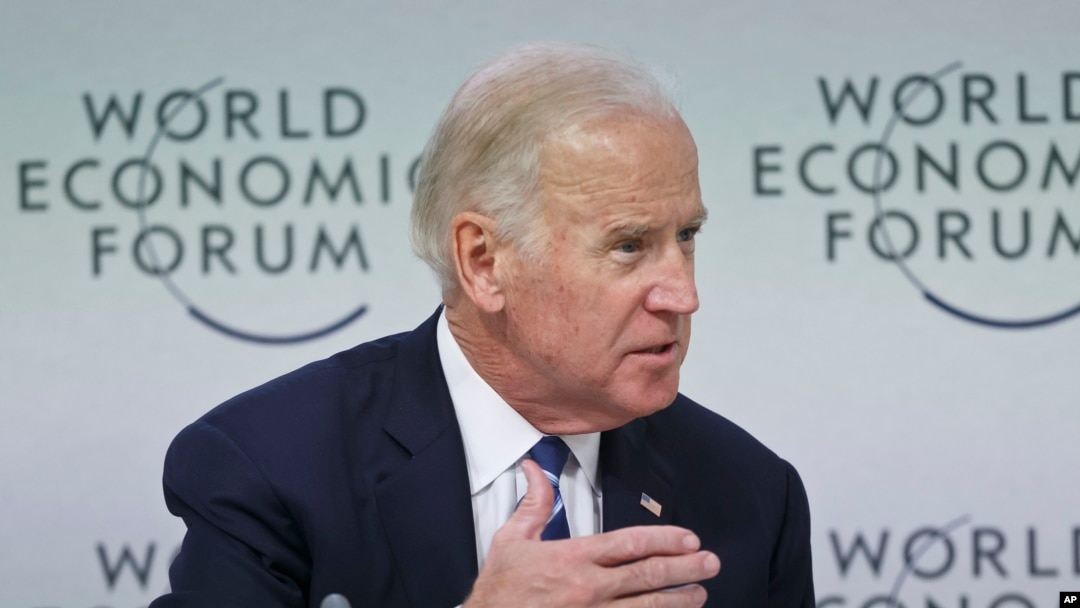 Wapres AS Joe Biden di forum ekonomi Davos, Swiss.