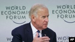 Wapres AS Joe Biden di forum ekonomi Davos, Swiss.