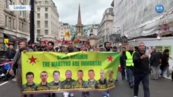 Londra'da Kürtler'den Protesto