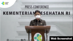 Menteri Kesehatan Budi Gunadi Sadikin dalam konferensi pers daring, Rabu, 17 Februari 2021. (Foto: screenshot)