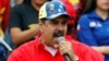 Tổng thống Venezuela Nicolas Maduro phát biểu trong một cuộc tập hợp ủng hộ chính phủ và kỉ niệm 20 năm cách mạng xã hội chủ nghĩa ở Caracas, Venezuela.