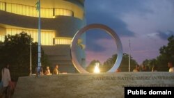 Artist rendering of The National Native American Veterans Memorial, Warriors' Circle of Honor, Harvey Pratt (Cheyenne/Arapaho).