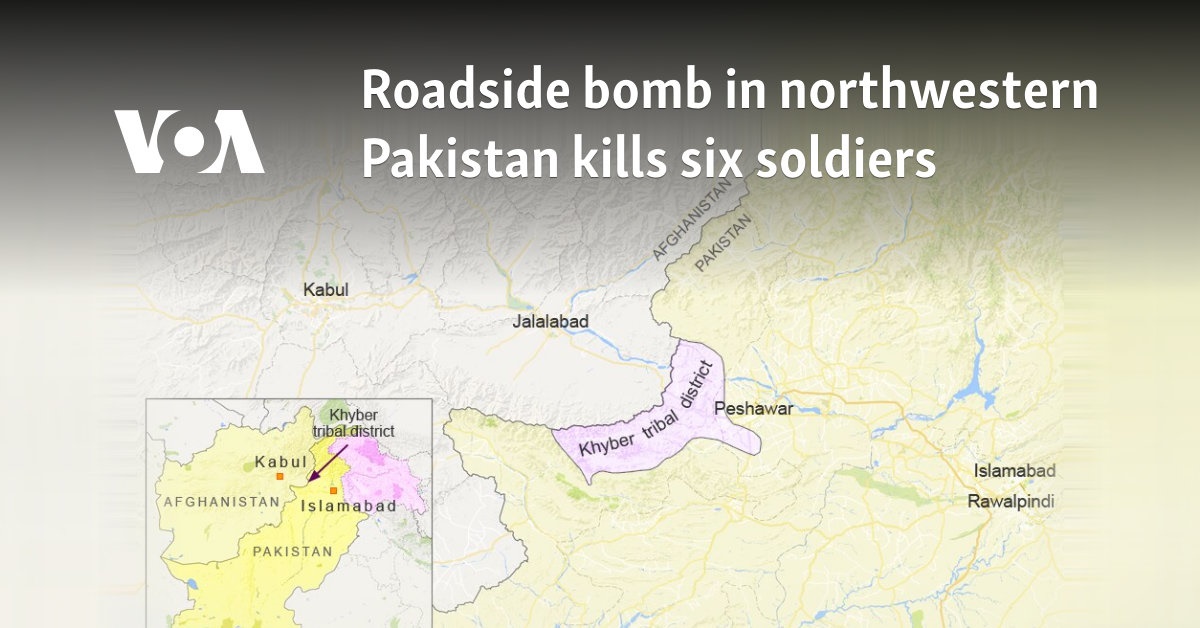 Roadside bomb in northwestern Pakistan kills 7 soldiers