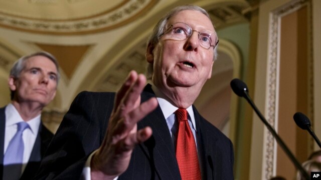 El líder de la mayoría republicana en el Senado, Mitch McConnell espera que el presidente Obama rectifique su decisión de veto.