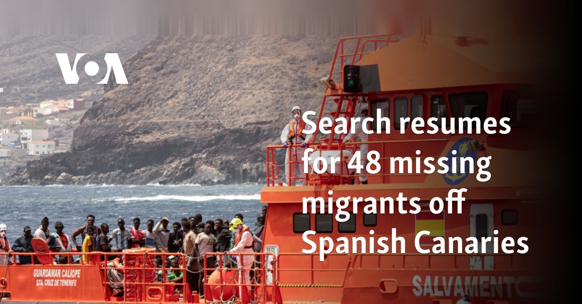 Search resumes for 48 missing migrants off Spanish Canaries 