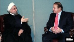 دیدار حسن روحانی رییس جمهوری ایران با نواز شریف نخست وزیر پاکستان