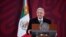 El presidente de México, Andrés Manuel López Obrador, habla durante una conferencia de prensa, en el Palacio Nacional de la Ciudad de México, México, el 16 de diciembre de 2022.