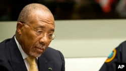 FILE - Former Liberian President Charles Taylor.