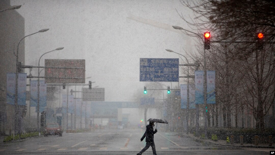 北京雪後空曠的街道（2020年2月14日）