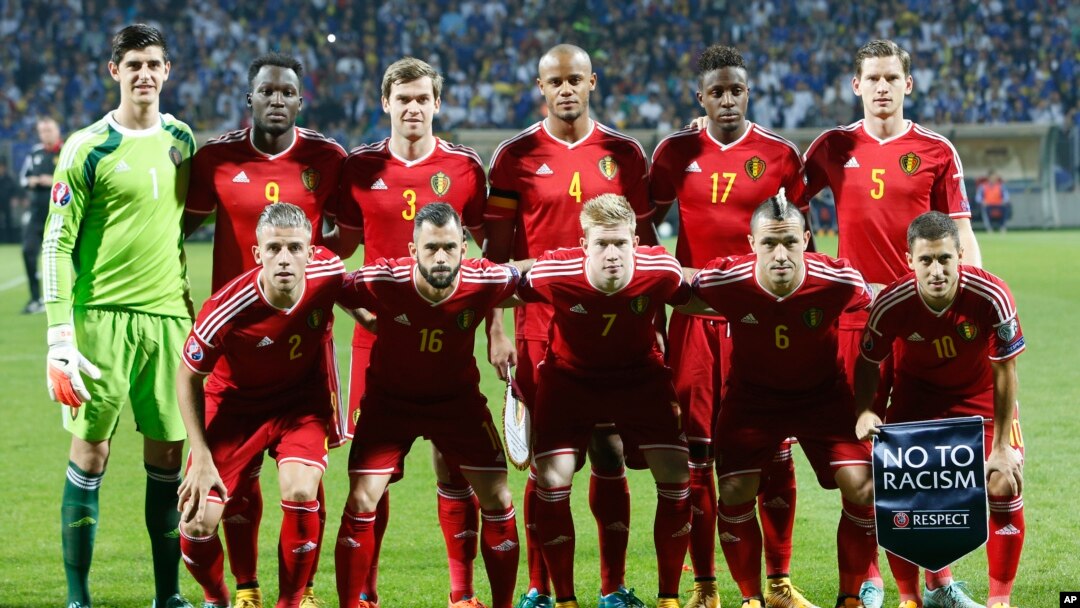 Tim Sepak Bola Belgia di Stadion Bilino Polje, Zenica, Bosnia, 13 Oktober 2014. (Foto: dok).