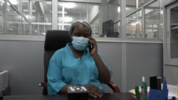 Dr Hermine Abessolo, infectiologue en service au centre "ancien orca" à Yaoundé, le 24 mars 2021. (VOA/Emmanuel Jules Ntap)