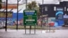 A flooded road is seen in the northern New South Wales town of Lismore, Australia, March 9, 2025. (Jason O'Brien/AAP Image via AP)