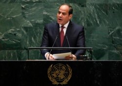 Egypt's President Abdel Fattah el-Sisi addresses the 74th session of the United Nations General Assembly at U.N. headquarters in New York City, New York, Sept. 24, 2019.