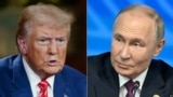 Kombinasi foto: Presiden AS Donald Trump dan Presiden Rusia Vladimir Putin 