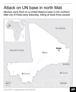 FILE - Map of Mali.