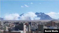 آسمان خمین بعد از اصابت موشک