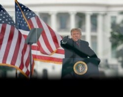 FILE - President Donald Trump speaks at a rally in Washington, Jan. 6, 2021.