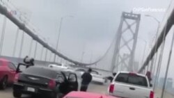 Дрифт на мосту в Сан-Франциско